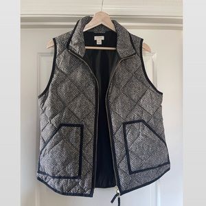 J Crew Herringbone Vest Womens M